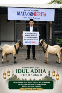 Jaga Sunnah Dan Kebersamaan, Redaksi Harian Mata Berita Sembelih Hewan Qurban