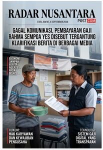 GAGAL KOMUNIKASI, PEMBAYARAN GAJI RAHMA SEMPOA YES DISEBUT TERGANTUNG KLARIFIKASI BERITA DI BERBAGAI MEDIA.
