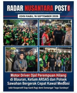 Motor Driver Ojol Perempuan Hilang di Blauran, Ketum ARSAS dan Polsek Sawahan Bergerak Cepat Kawal Mediasi: Jukir Kooperatif Siap Ganti Rugi demi Semangat “Jogo Suroboyo