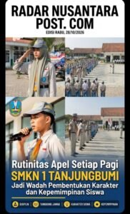 Rutinitas Apel Setiap Pagi SMKN 1 Tanjungbumi Jadi Wadah Pembentukan Karakter dan Kepemimpinan Siswa